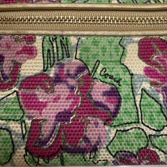 Vintage Coach Ashley Iris Floral Slim Envelope Wallet - Picture 2 of 11